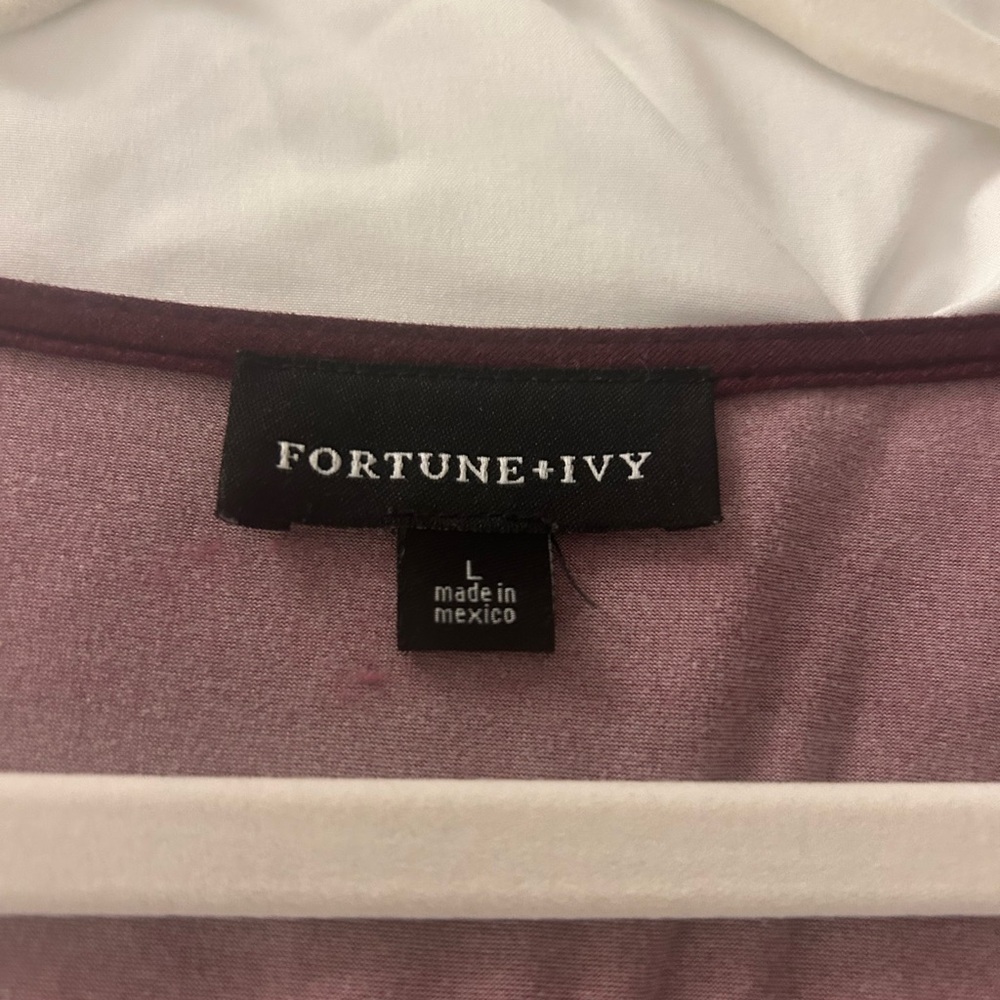 Fortune + Ivy Irene Faux Wrap Brushed Knit Large Maxi Dress - Picture 3 of 4